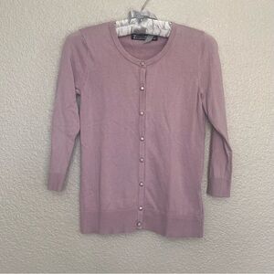 New York & Company Women's Lavender w/ buttons Cardigan Sweater size XS